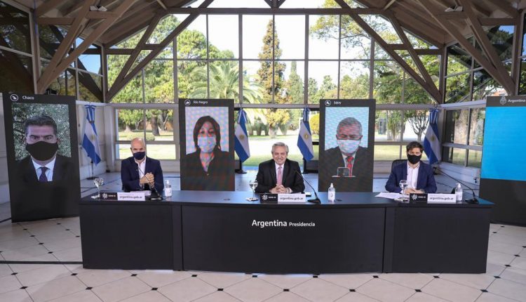 Alberto Fernández junto a Axel Kicillof y Rodríguez Larreta