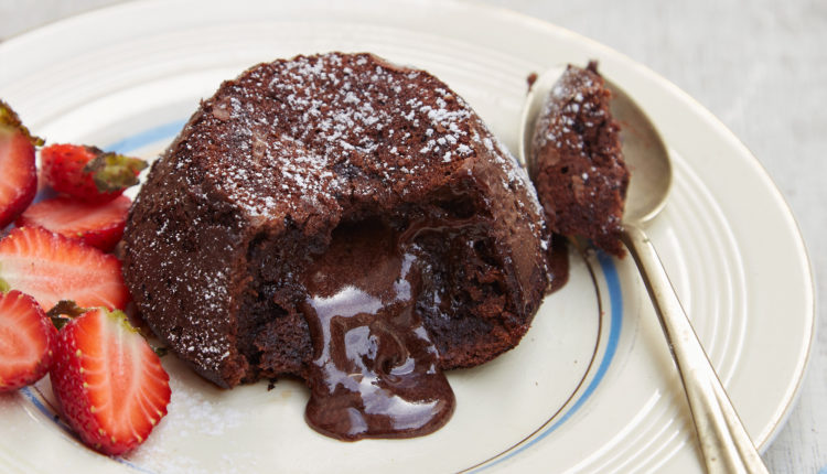 volcán de chocolate